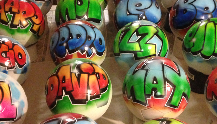 Airbrushed Soccer Balls