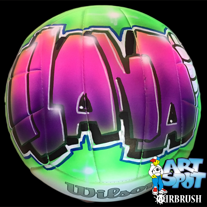 airbrushed soccerballs